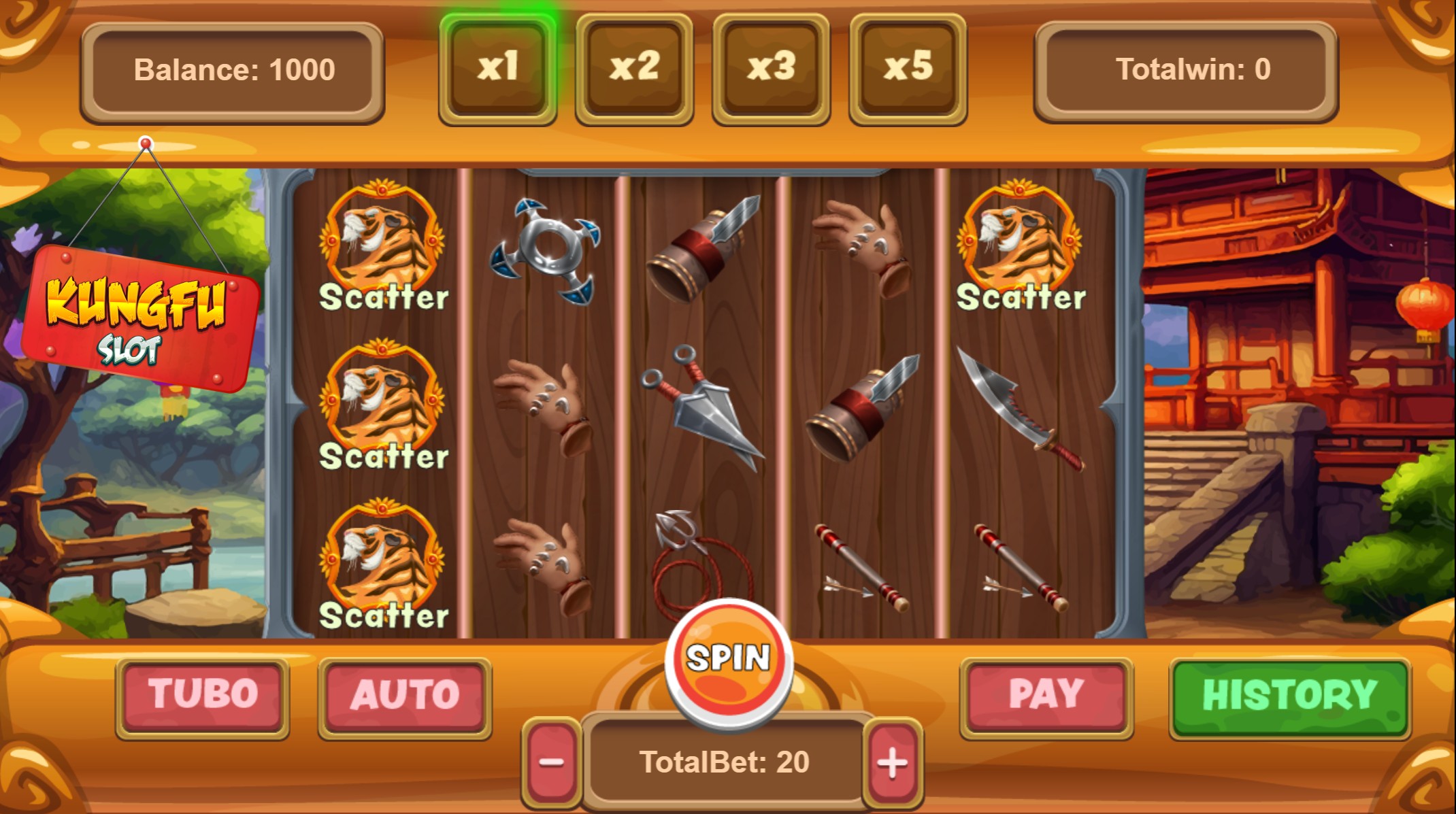 KungFu Slot game screenshot